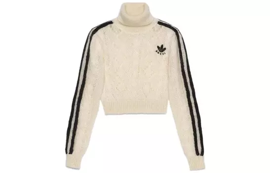 Женский свитер Adidas X Gucci, бежевый