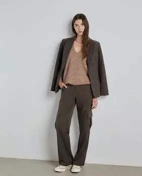 Женский свитер английской вязки Easy Wear, коричневый
