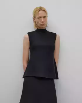 Женский свитер без рукавов из переработанного нейлона Adolfo Dominguez, черный