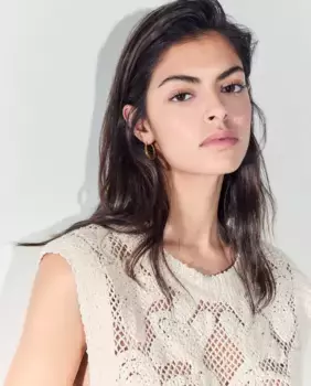 Женский свитер без рукавов крючком Tintoretto, цвет 120 Crudo