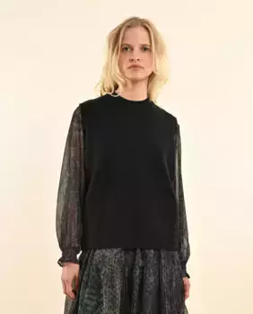 Женский свитер без рукавов с открытой спиной Molly Bracken, черный