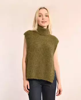 Женский свитер без рукавов с вырезами Molly Bracken, цвет Kaki