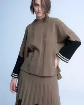 Женский свитер Casilda с высоким воротником Niza, темно-зеленый