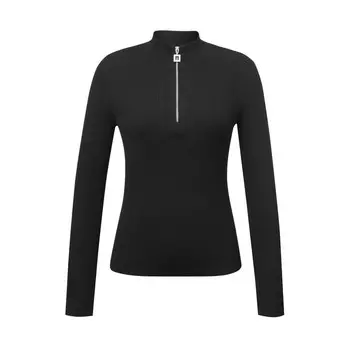 Женский свитер Deep Breath с небольшим воротником-трубой, молнией и длинными рукавами, серый