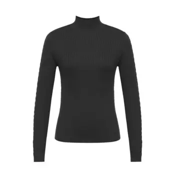 Женский свитер Deep Breath в полоску с высоким воротником, белый