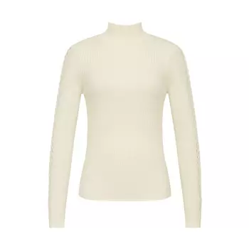 Женский свитер Deep Breath в полоску с высоким воротником, хаки