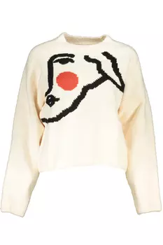 Женский свитер Desigual с контрастным узором, белый