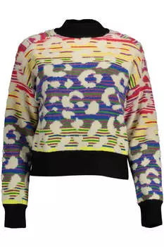 Женский свитер Desigual с высоким воротом и контрастными деталями, мультиколор
