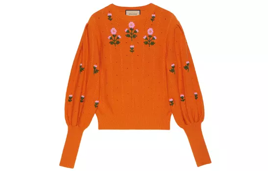 Женский свитер FW21 цвета шафрана GUCCI, Saffron