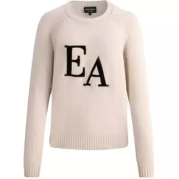 Женский свитер FW23 светло-кофейного цвета EMPORIO ARMANI, Light Coffee