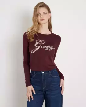 Женский свитер Guess, бордовый