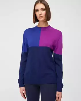 Женский свитер интарсия Escorpion, темно-синий