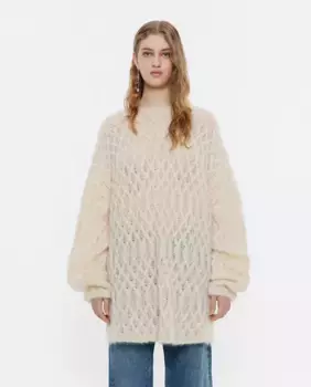 Женский свитер из мохера оверсайз Bimba y Lola, белый