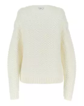 Женский свитер из натуральной шерсти Tom Ford белого цвета