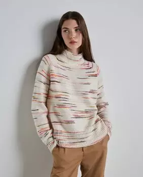 Женский свитер из ниток фэнтези Easy Wear, бежевый