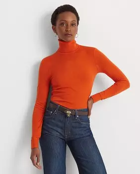 Женский свитер из смесового шелка Lauren Ralph Lauren, оранжевый
