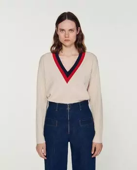 Женский свитер косой вязки Sandro