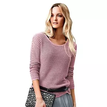 Женский свитер крупной вязки Ellos больших размеров, цвет Rose Mist