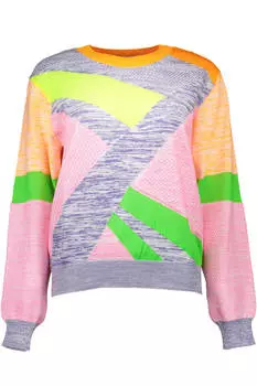 Женский свитер Love Moschino с разноцветным узором, мультиколор