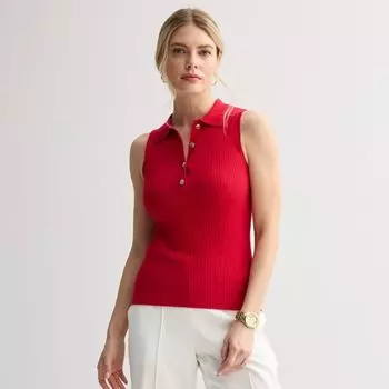 Женский свитер-майка с воротником-стойкой Nine West, цвет heartless