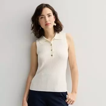 Женский свитер-майка с воротником-стойкой Nine West, цвет daisy dew