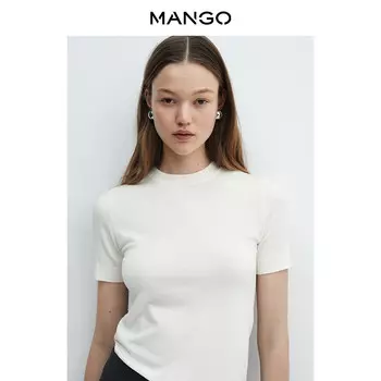 Женский свитер Mango с круглым вырезом, голубой