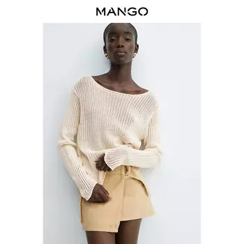 Женский свитер Mango свободный, зеленый