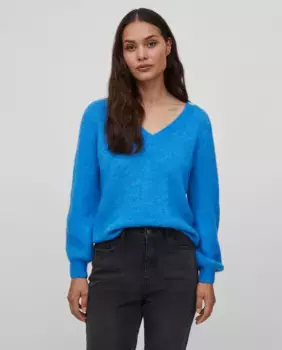 Женский свитер многопозиционной вязки Vila, индиго/синий