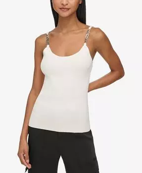 Женский свитер на бретельках-цепочках на бретельках KARL LAGERFELD PARIS, белый