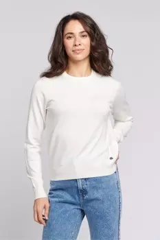 Женский свитер обычного кроя с круглым вырезом U.S. Polo Assn, белый
