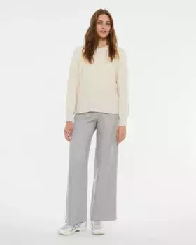 Женский свитер оверсайз с длинными рукавами-фонариками System Action, цвет Crudo