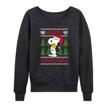 Женский свитер Peanuts Snoopy, легкий свитшот из френч-терри Licensed Character, цвет Heather Charcoal