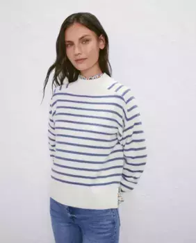 Женский свитер переменного тока с круглым вырезом и рукавами-молотками Easy Wear, синий