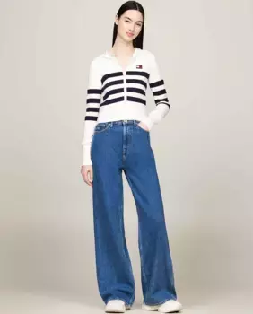 Женский свитер плотной вязки с капюшоном Tommy Jeans, цвет Crudo