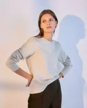 Женский свитер плюмети с круглым вырезом Woman El Corte Ingls, светло-зеленый