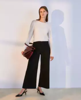 Женский свитер плюмети с круглым вырезом Woman El Corte Ingls, цвет 120 Crudo