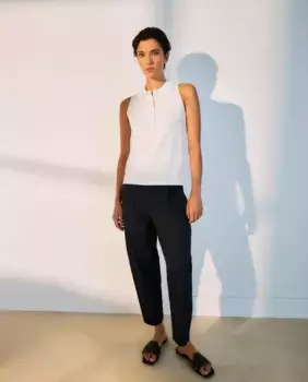 Женский свитер поло без рукавов Woman El Corte Ingls, цвет 120 Crudo