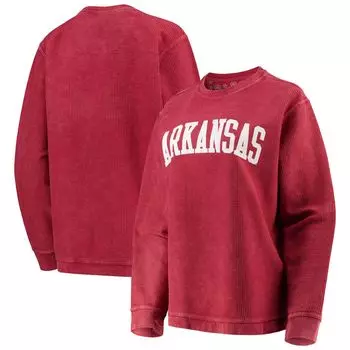 Женский свитер Pressbox Cardinal Arkansas Razorbacks с удобным шнурком в винтажном стиле, базовый пуловер с аркой