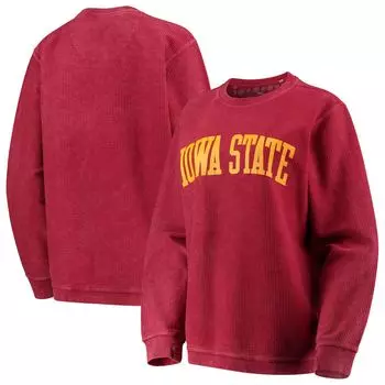 Женский свитер Pressbox Cardinal Iowa State Cyclones с удобным шнурком в винтажном стиле, базовый пуловер с аркой