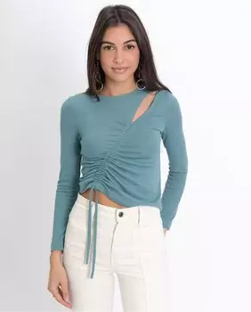 Женский свитер присборенный с вырезом The-Are