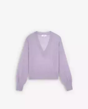 Женский свитер прямого кроя с V-образным вырезом Scalpers, сиреневый