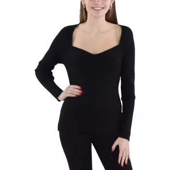 Женский свитер-пуловер Skye с ребристым узором и металлическим оттенком Sam Edelman, черный