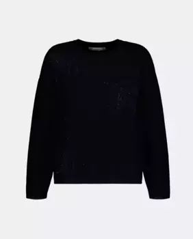 Женский свитер с аппликациями горячей фиксации Woman El Corte Ingls, черный