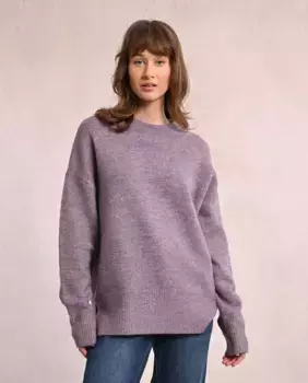 Женский свитер с асимметричным подолом и длинными рукавами Molly Bracken, фиолетовый