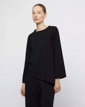 Женский свитер с асимметричным подолом и круглым вырезом Wild Pony, черный