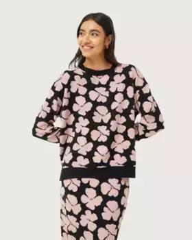 Женский свитер с цветочным принтом и круглым вырезом Compaa Fantstica, мультиколор