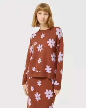 Женский свитер с цветочным принтом и круглым вырезом Compaa Fantstica, мультиколор