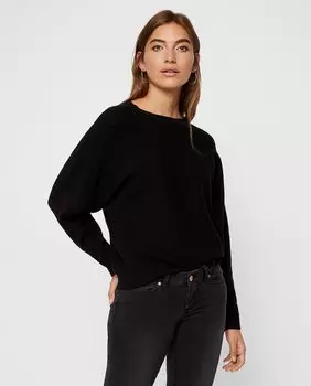 Женский свитер с длинным рукавом и круглым вырезом Noisy May, черный