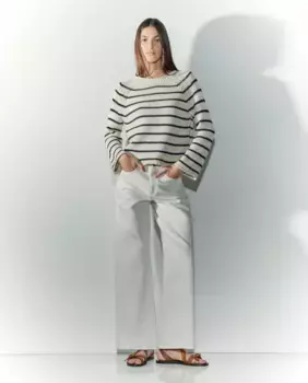 Женский свитер с длинным рукавом и воротником Tintoretto, тёмно-синий