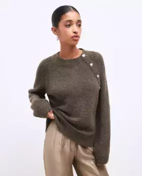 Женский свитер с длинным рукавом и воротником Tintoretto, светло-зеленый